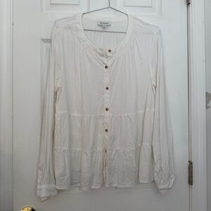 Calligraphie Linen Viscose Button-Down Women's Shirt